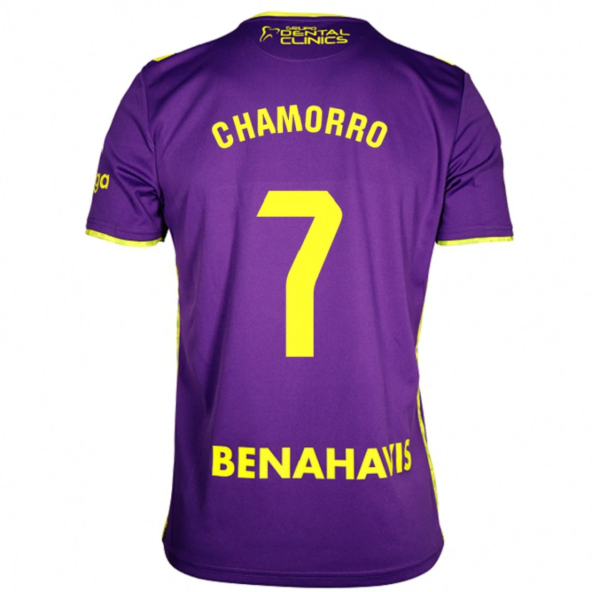 Danxen Dames Alexis Chamorro #7 Paars Geel Uitshirt Uittenue 2024/25 T-Shirt