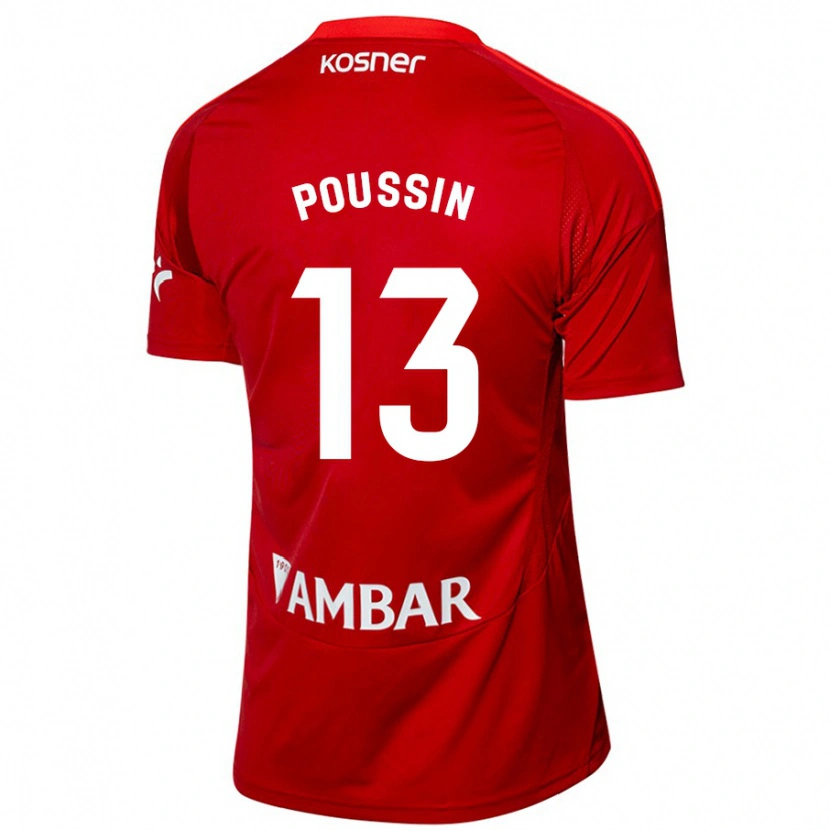 Danxen Dames Gaëtan Poussin #13 Wit Blauw Uitshirt Uittenue 2024/25 T-Shirt