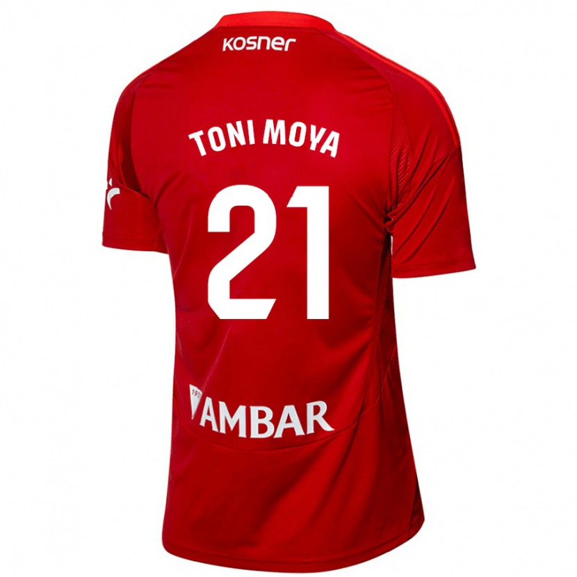 Danxen Dames Toni Moya #21 Wit Blauw Uitshirt Uittenue 2024/25 T-Shirt