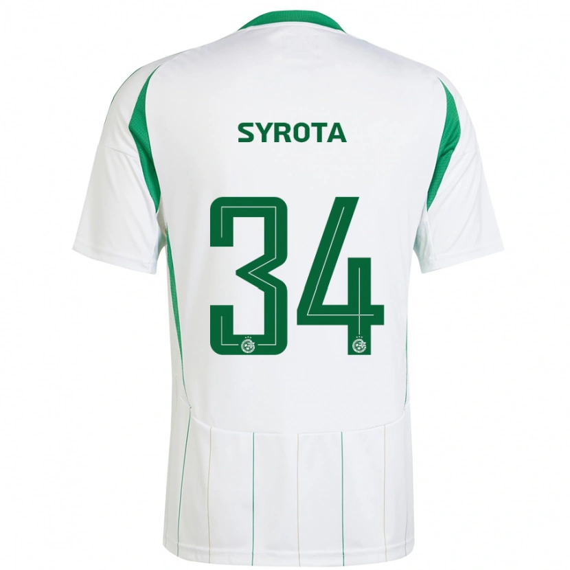 Danxen Dames Oleksandr Syrota #34 Witgroen Uitshirt Uittenue 2024/25 T-Shirt