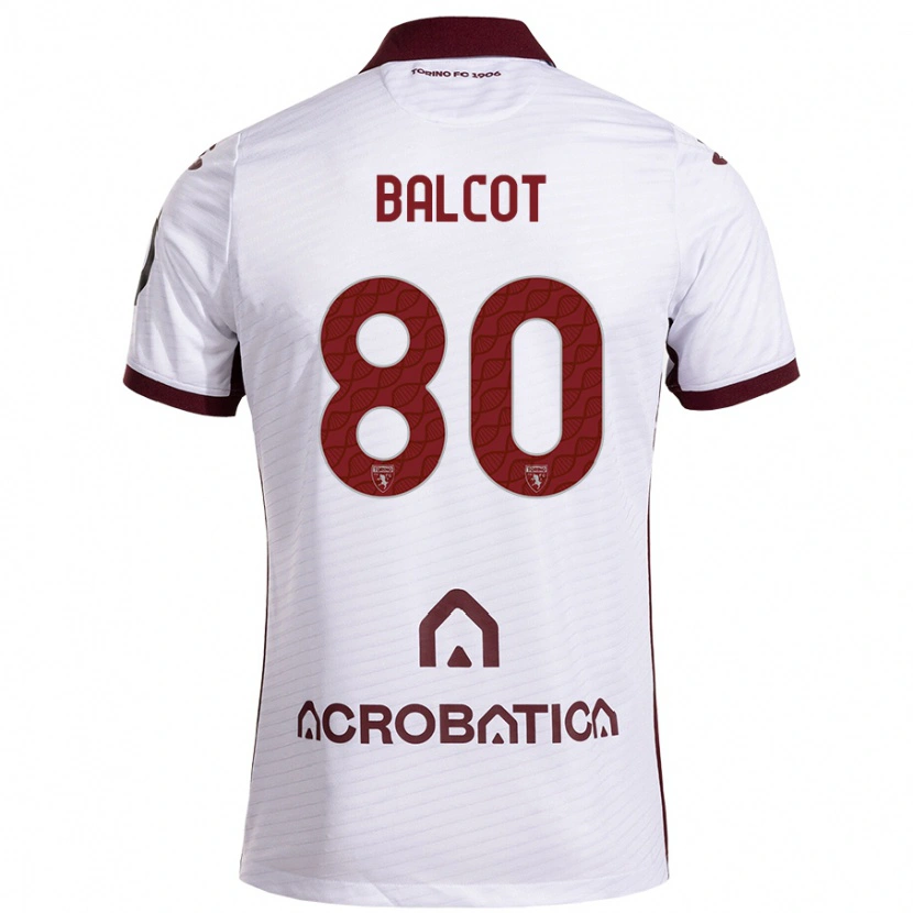 Danxen Dames Côme Bianay Balcot #80 Wit Kastanjebruin Uitshirt Uittenue 2024/25 T-Shirt