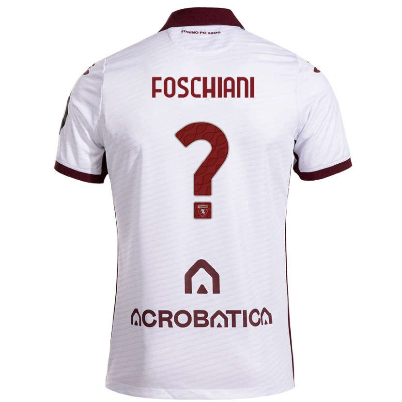 Danxen Dames Francesco Foschiani #0 Wit Kastanjebruin Uitshirt Uittenue 2024/25 T-Shirt
