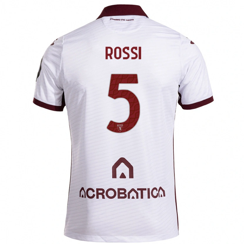 Danxen Dames Simone Rossi #5 Wit Kastanjebruin Uitshirt Uittenue 2024/25 T-Shirt