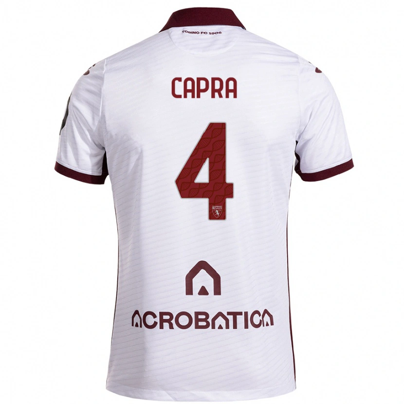 Danxen Dames Valentina Capra #4 Wit Kastanjebruin Uitshirt Uittenue 2024/25 T-Shirt