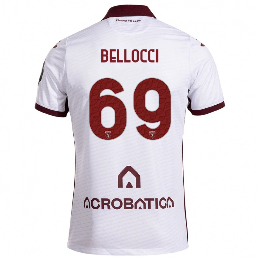 Danxen Dames Andrea Bellocci #69 Wit Kastanjebruin Uitshirt Uittenue 2024/25 T-Shirt