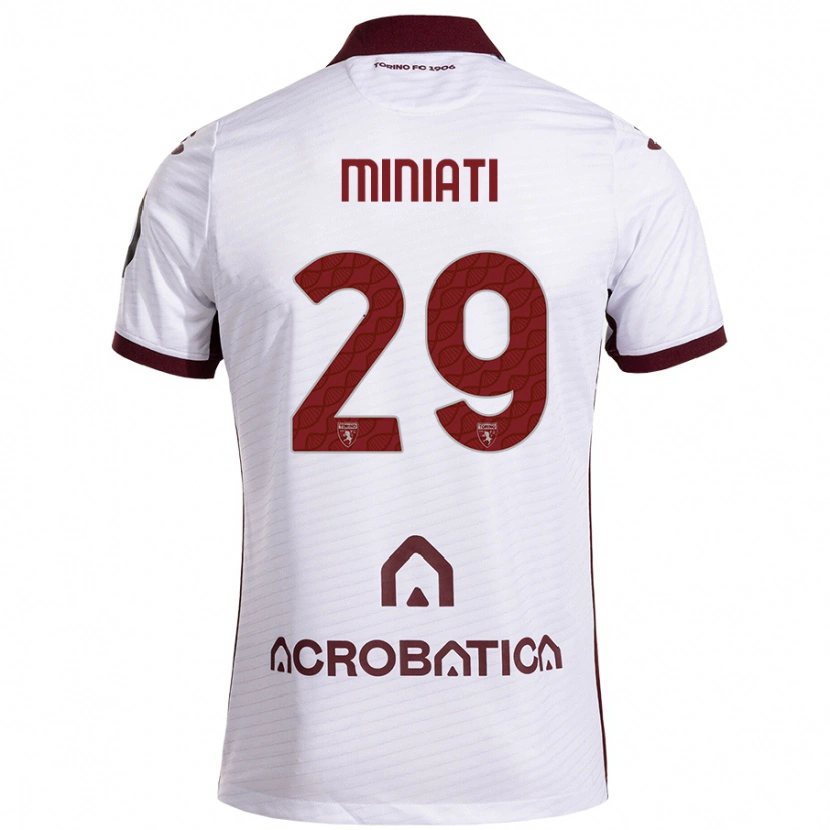 Danxen Dames Elisa Miniati #29 Wit Kastanjebruin Uitshirt Uittenue 2024/25 T-Shirt