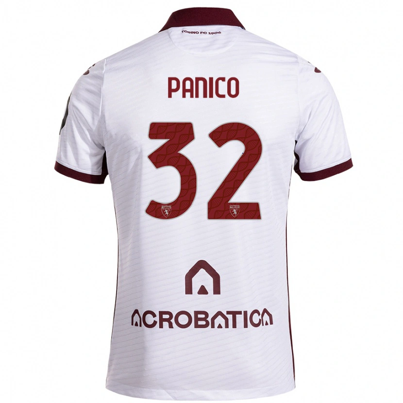 Danxen Dames Patrizia Panico #32 Wit Kastanjebruin Uitshirt Uittenue 2024/25 T-Shirt