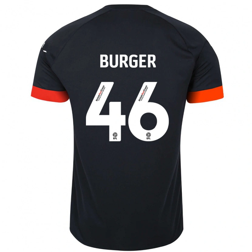 Danxen Dames Jake Burger #46 Zwart Oranje Uitshirt Uittenue 2024/25 T-Shirt