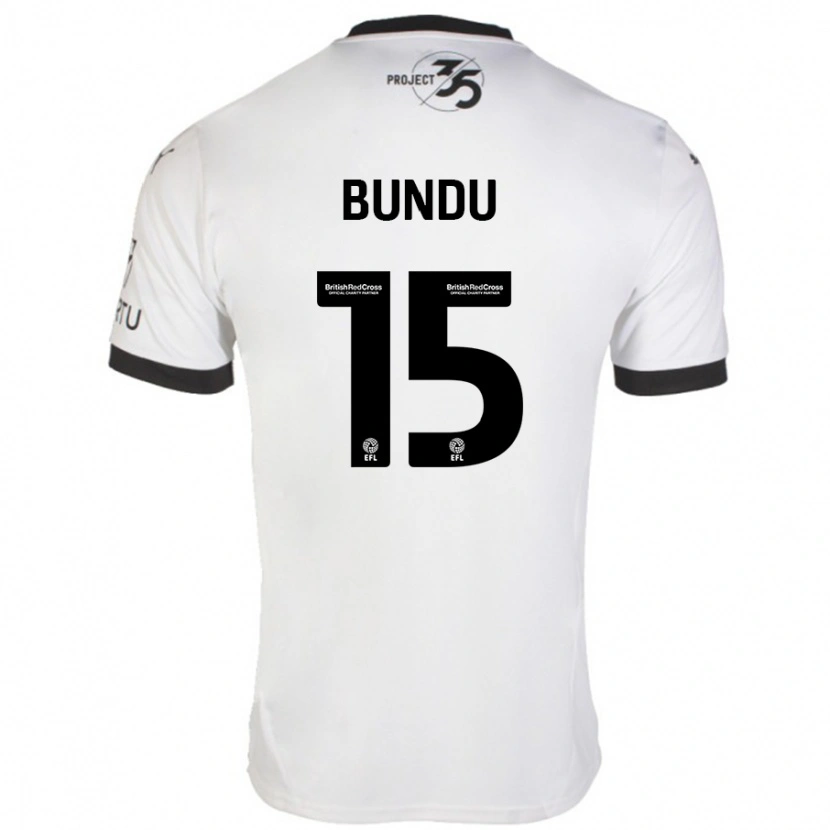 Danxen Dames Mustapha Bundu #15 Wit Zwart Uitshirt Uittenue 2024/25 T-Shirt