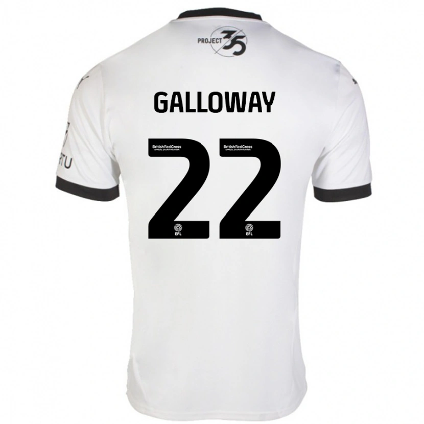 Danxen Dames Brendan Galloway #22 Wit Zwart Uitshirt Uittenue 2024/25 T-Shirt