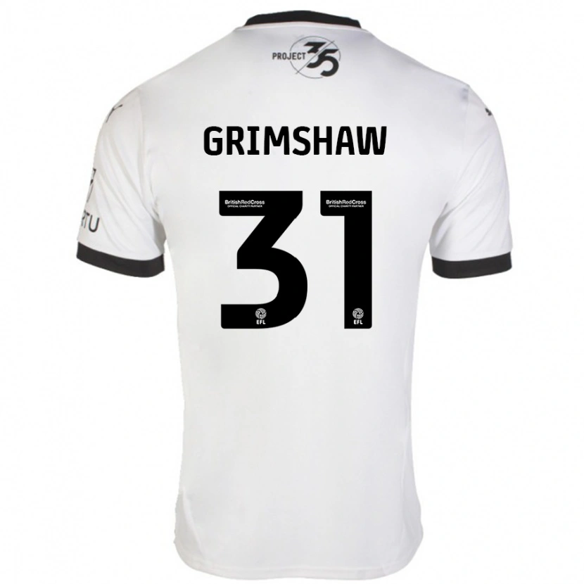 Danxen Dames Daniel Grimshaw #31 Wit Zwart Uitshirt Uittenue 2024/25 T-Shirt