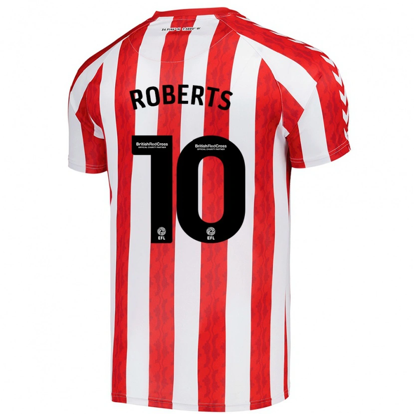 Danxen Kinderen Patrick Roberts #10 Rood Wit Thuisshirt Thuistenue 2024/25 T-Shirt