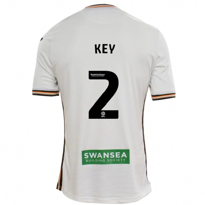 Danxen Kinderen Josh Key #2 Wit Thuisshirt Thuistenue 2024/25 T-Shirt
