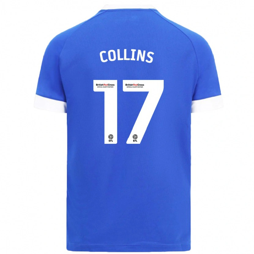 Danxen Kinderen Jamilu Collins #17 Hemelsblauw Thuisshirt Thuistenue 2024/25 T-Shirt