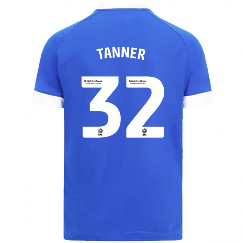 Danxen Kinderen Ollie Tanner #32 Hemelsblauw Thuisshirt Thuistenue 2024/25 T-Shirt