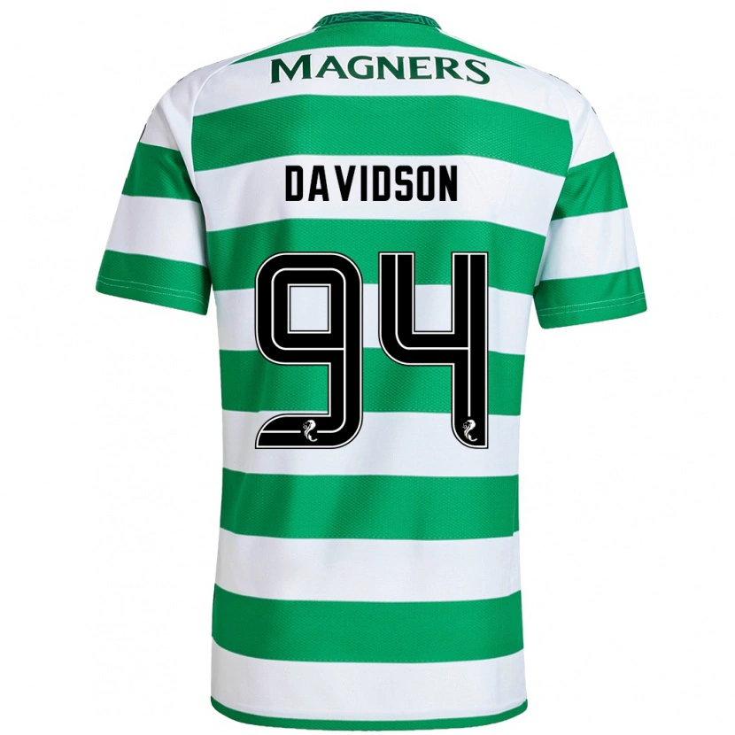 Danxen Kinderen Bruno Davidson #94 Groen Wit Thuisshirt Thuistenue 2024/25 T-Shirt
