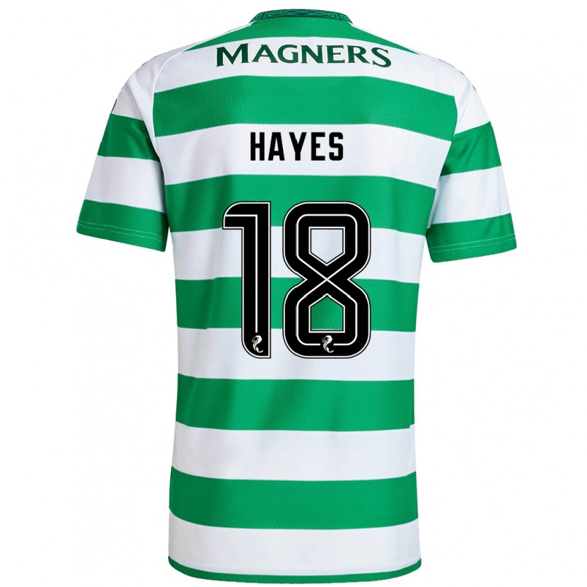 Danxen Kinderen Caitlin Hayes #18 Groen Wit Thuisshirt Thuistenue 2024/25 T-Shirt