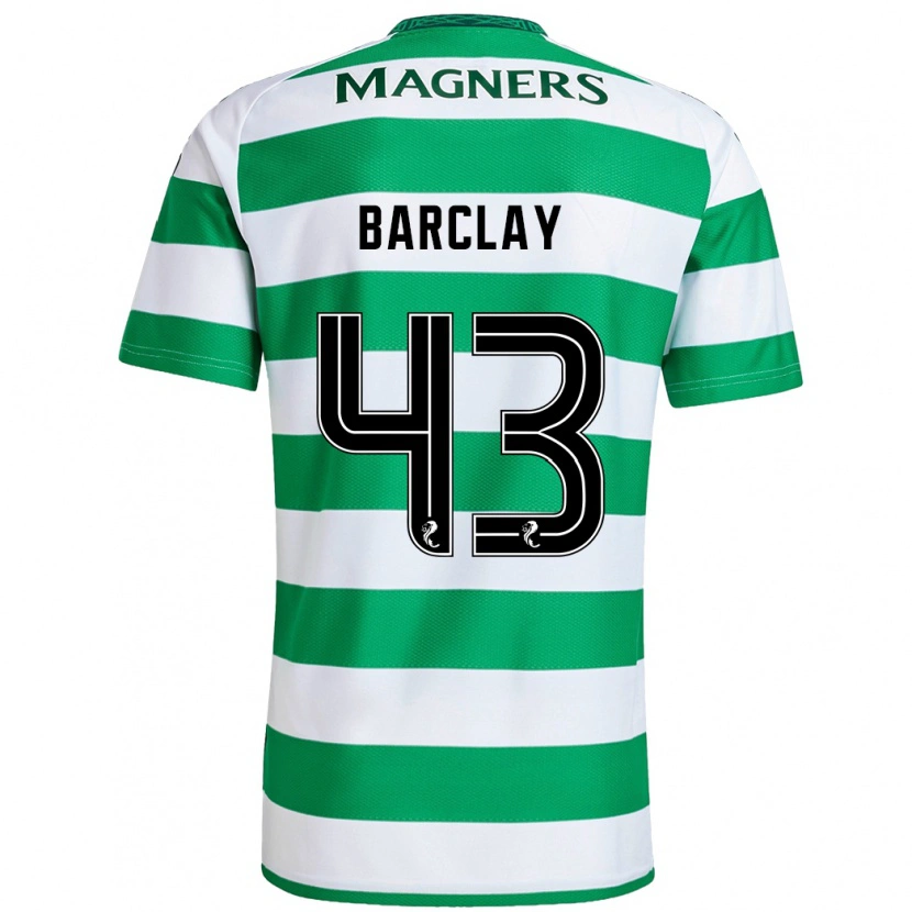 Danxen Kinderen Lucy Barclay #43 Groen Wit Thuisshirt Thuistenue 2024/25 T-Shirt