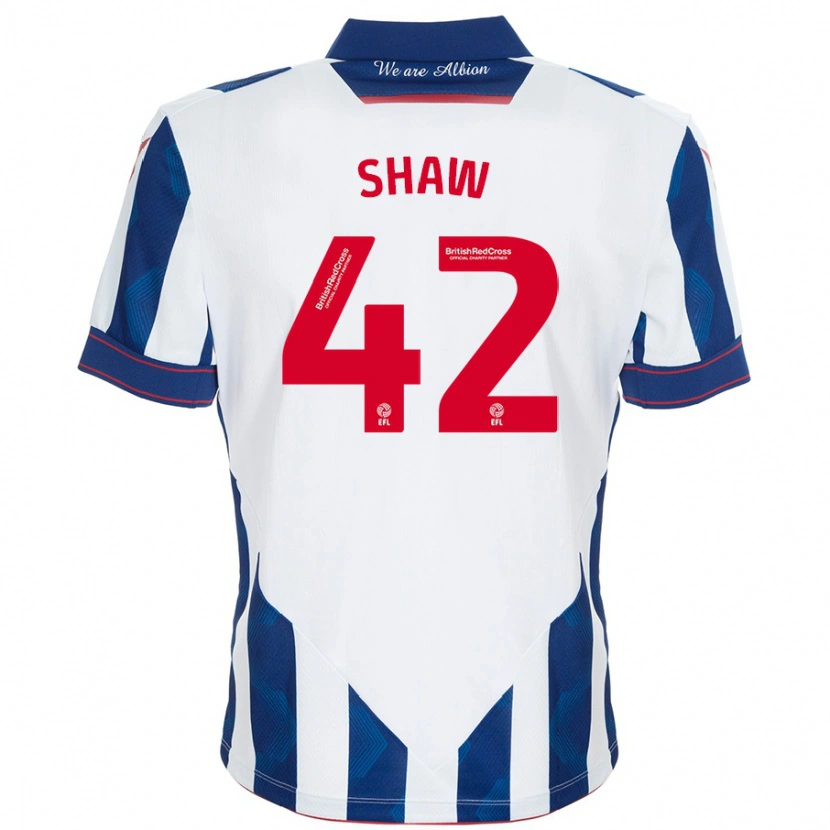 Danxen Kinderen Josh Shaw #42 Wit Donkerblauw Thuisshirt Thuistenue 2024/25 T-Shirt
