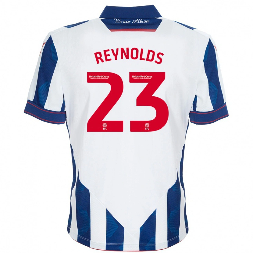 Danxen Kinderen Taylor Reynolds #23 Wit Donkerblauw Thuisshirt Thuistenue 2024/25 T-Shirt