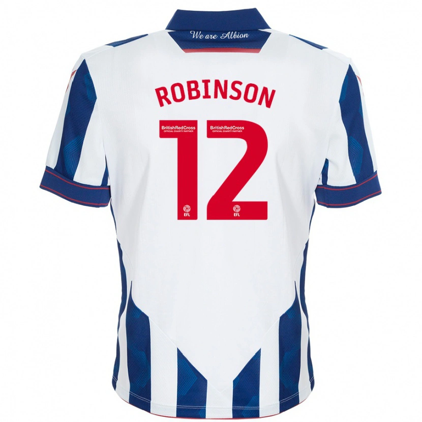 Danxen Kinderen Leanne Robinson #12 Wit Donkerblauw Thuisshirt Thuistenue 2024/25 T-Shirt