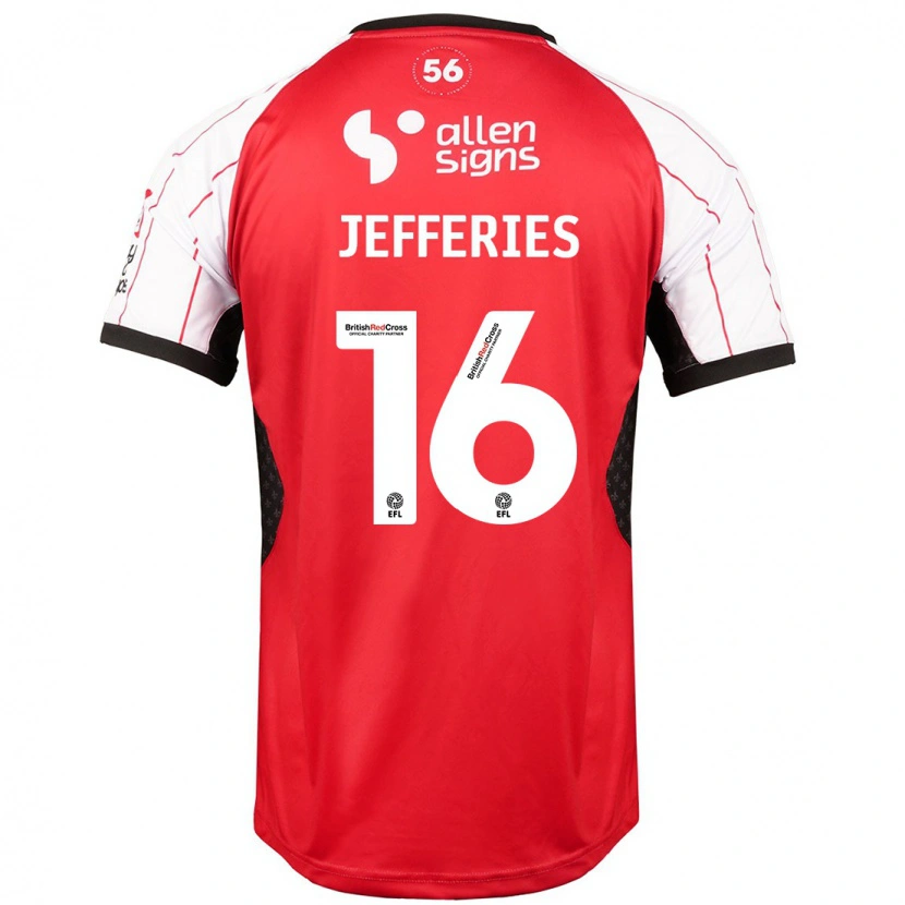 Danxen Kinderen Dom Jefferies #16 Wit Thuisshirt Thuistenue 2024/25 T-Shirt
