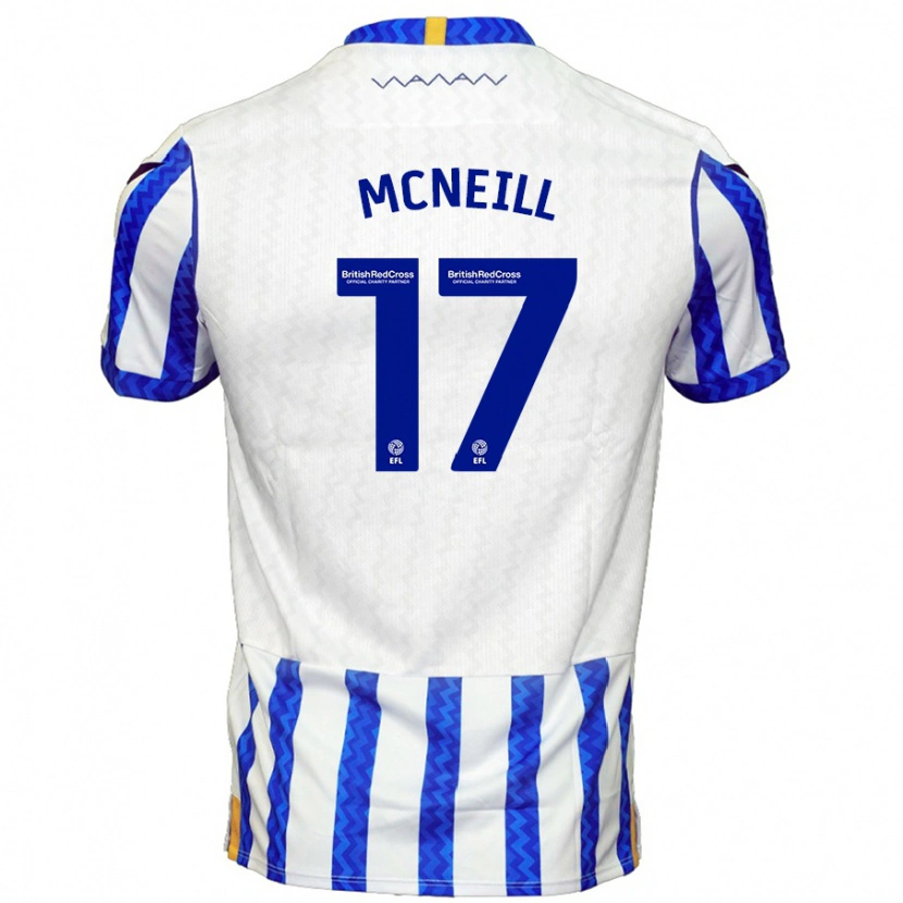 Danxen Kinderen Charlie Mcneill #17 Blauw Wit Thuisshirt Thuistenue 2024/25 T-Shirt