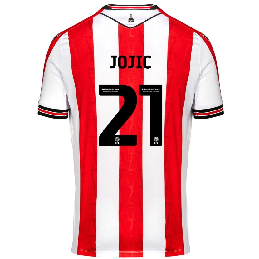 Danxen Kinderen Nikola Jojic #21 Rood Wit Thuisshirt Thuistenue 2024/25 T-Shirt