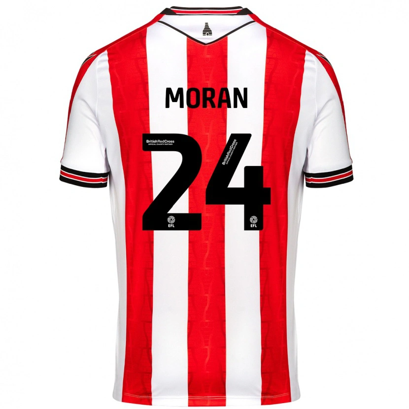 Danxen Kinderen Andrew Moran #24 Rood Wit Thuisshirt Thuistenue 2024/25 T-Shirt