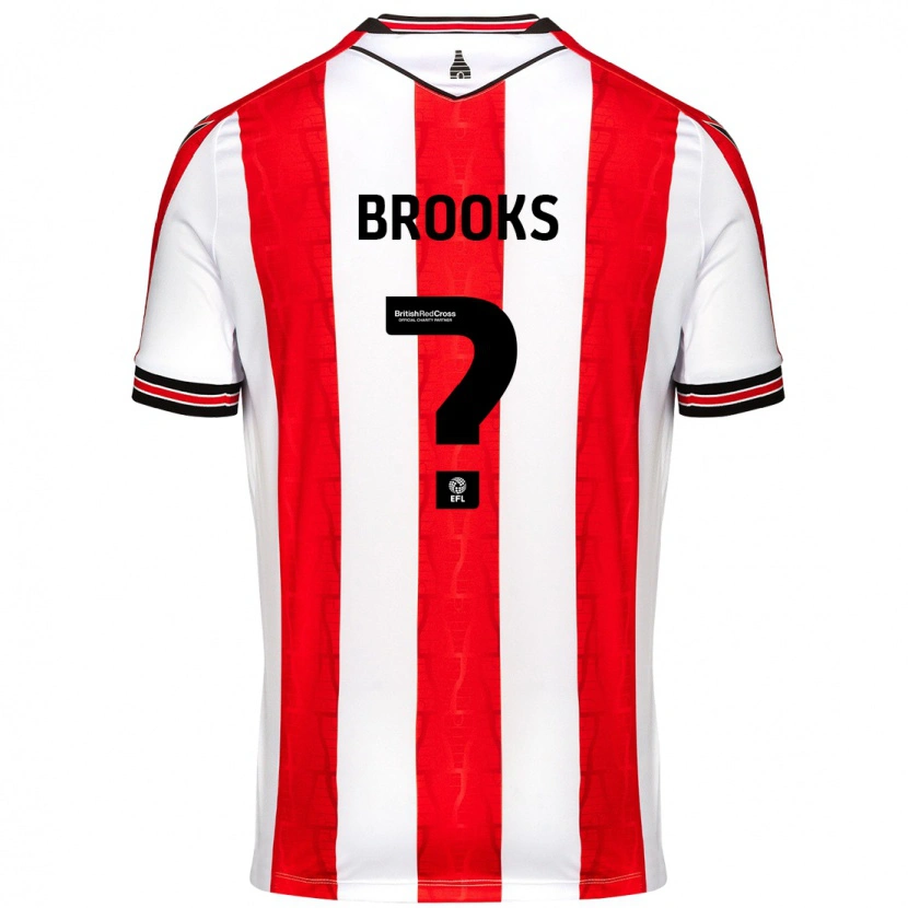 Danxen Kinderen Alfie Brooks #0 Rood Wit Thuisshirt Thuistenue 2024/25 T-Shirt