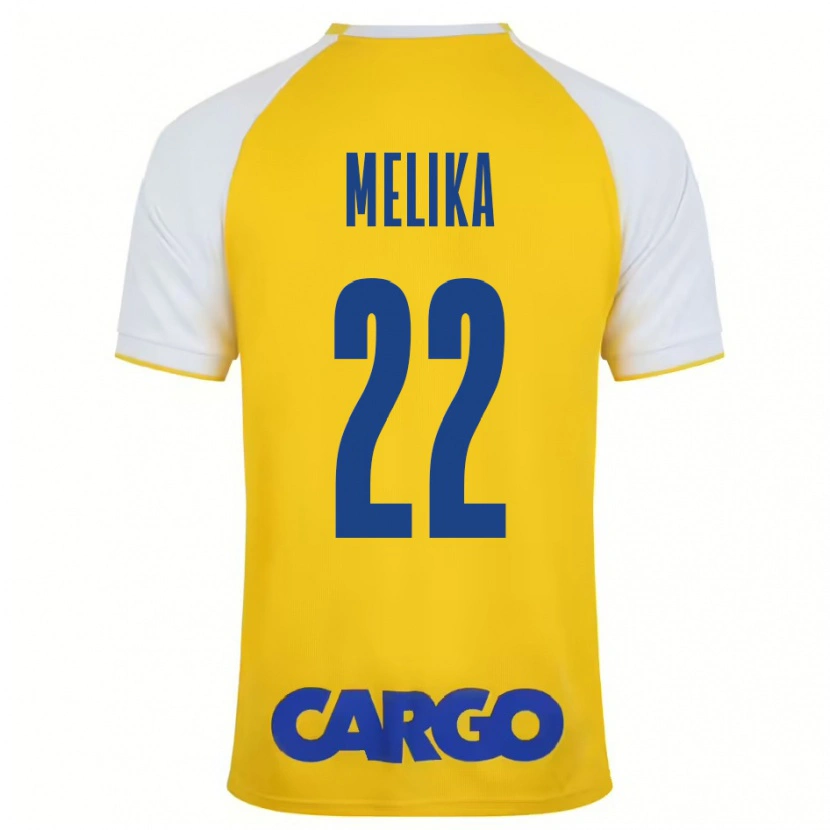 Danxen Kinderen Ofek Melika #22 Geel Wit Thuisshirt Thuistenue 2024/25 T-Shirt
