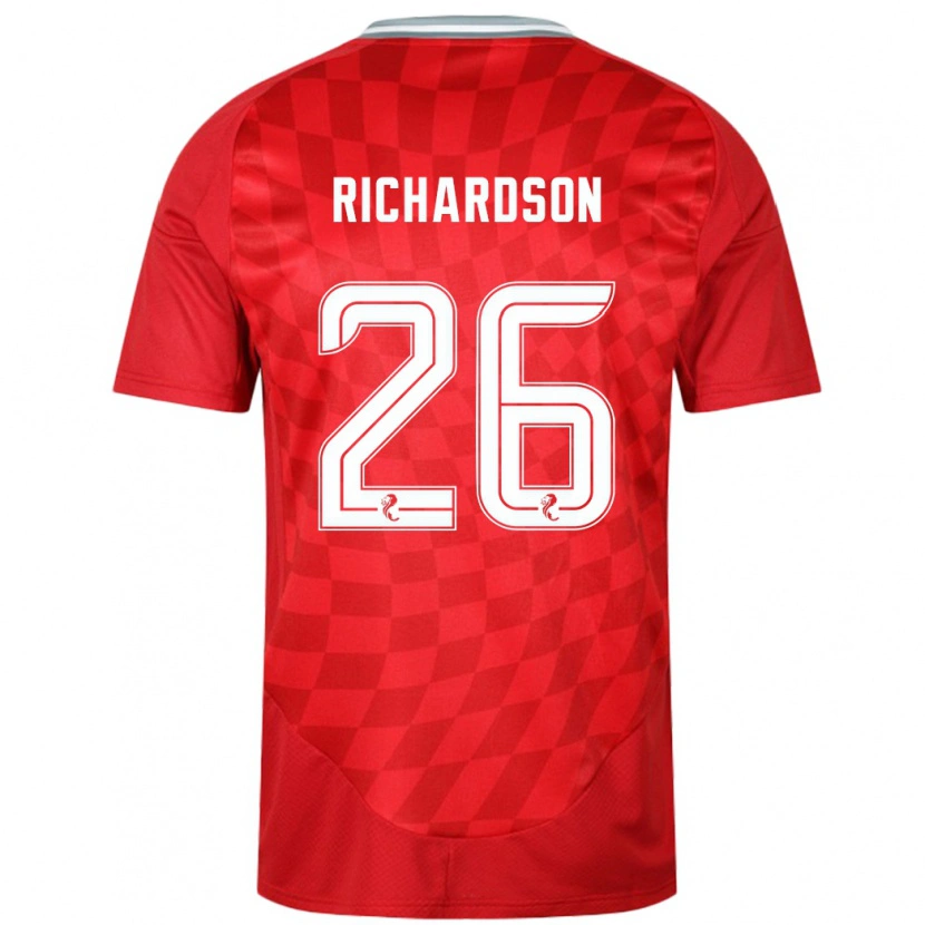 Danxen Kinderen Jayden Richardson #26 Rood Thuisshirt Thuistenue 2024/25 T-Shirt