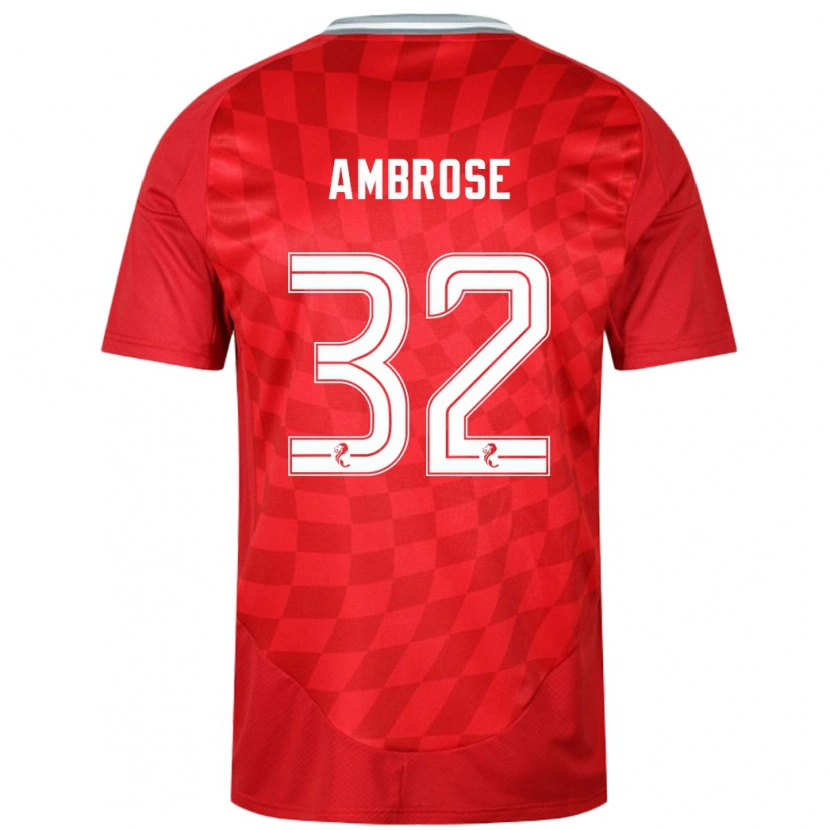 Danxen Kinderen Peter Ambrose #32 Rood Thuisshirt Thuistenue 2024/25 T-Shirt