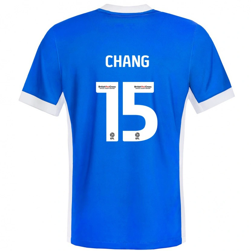 Danxen Kinderen Alfie Chang #15 Blauw Wit Thuisshirt Thuistenue 2024/25 T-Shirt
