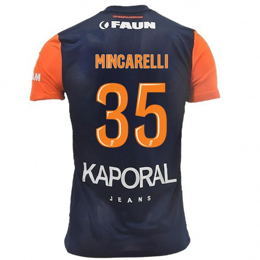 Danxen Kinderen Lucas Mincarelli #35 Marineblauw Oranje Thuisshirt Thuistenue 2024/25 T-Shirt