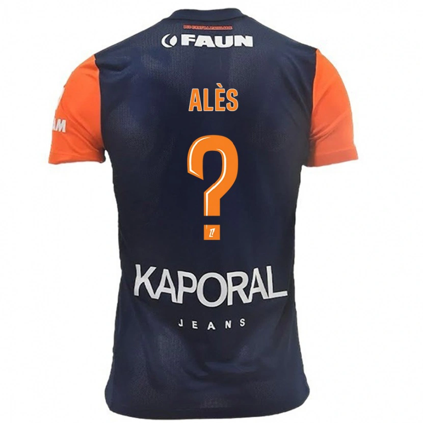 Danxen Kinderen Milan Alès #0 Marineblauw Oranje Thuisshirt Thuistenue 2024/25 T-Shirt