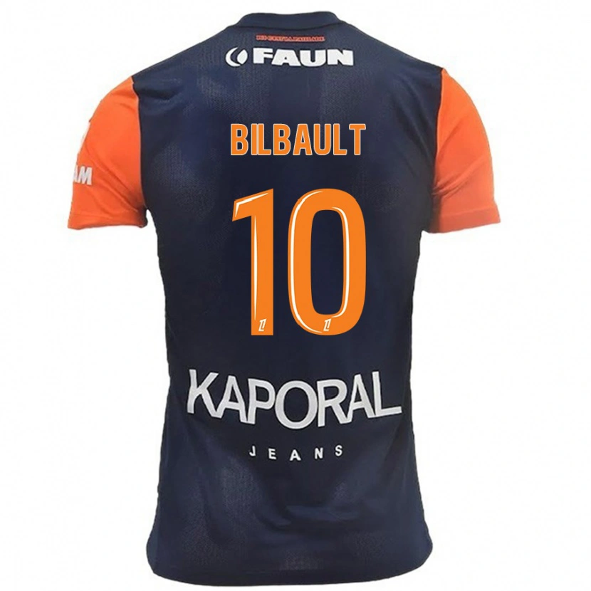 Danxen Kinderen Charlotte Bilbault #10 Marineblauw Oranje Thuisshirt Thuistenue 2024/25 T-Shirt