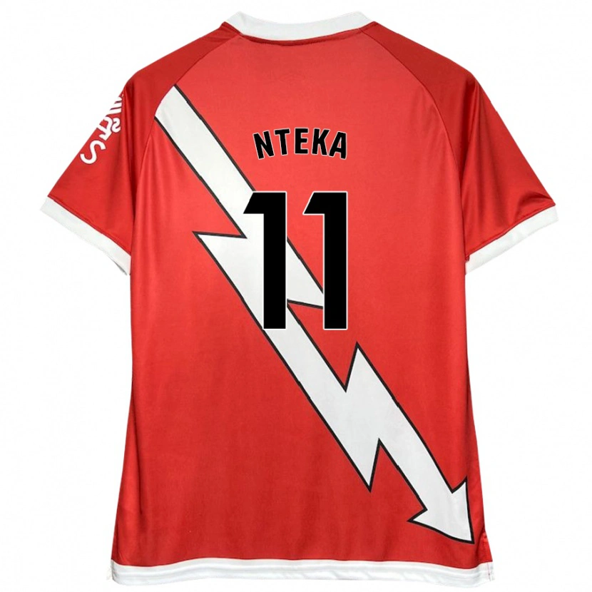 Danxen Kinderen Randy Nteka #11 Wit Rood Thuisshirt Thuistenue 2024/25 T-Shirt