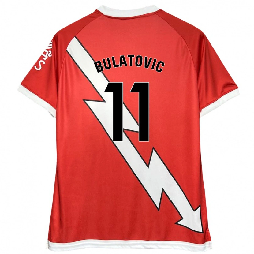 Danxen Kinderen Slađana Bulatović #11 Wit Rood Thuisshirt Thuistenue 2024/25 T-Shirt