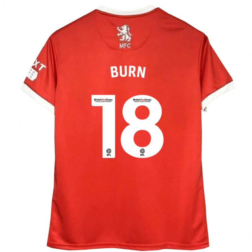 Danxen Kinderen Sarah Burn #18 Rood Wit Thuisshirt Thuistenue 2024/25 T-Shirt