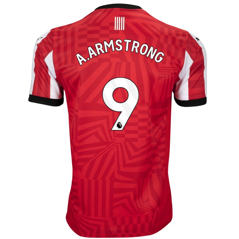 Danxen Kinderen Adam Armstrong #9 Rood Wit Thuisshirt Thuistenue 2024/25 T-Shirt