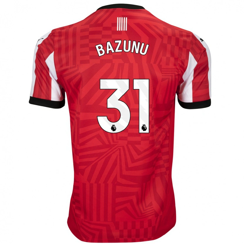 Danxen Kinderen Gavin Bazunu #31 Rood Wit Thuisshirt Thuistenue 2024/25 T-Shirt
