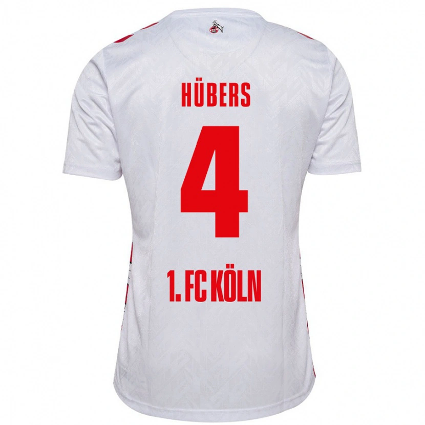 Danxen Kinderen Timo Hübers #4 Wit Rood Thuisshirt Thuistenue 2024/25 T-Shirt