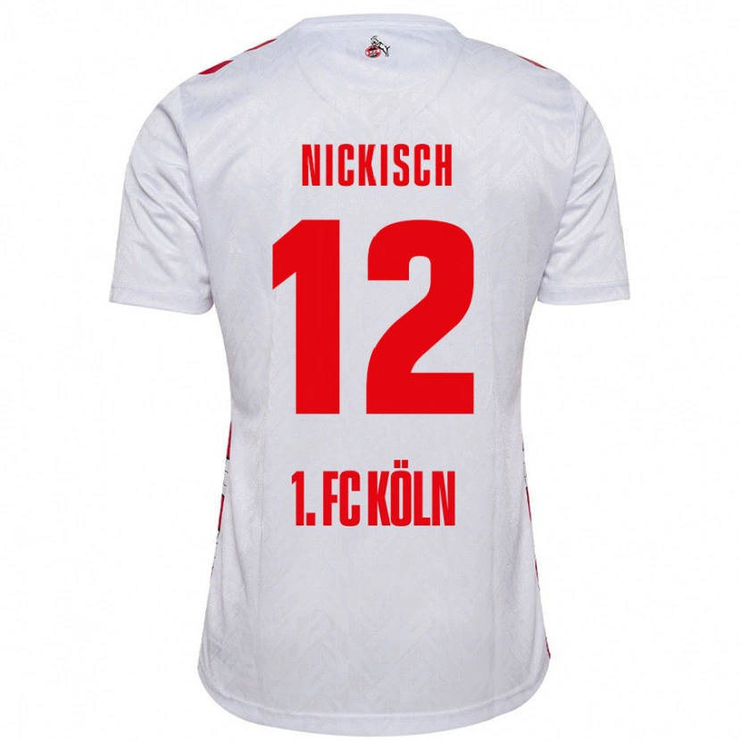 Danxen Kinderen Jonas Nickisch #12 Wit Rood Thuisshirt Thuistenue 2024/25 T-Shirt