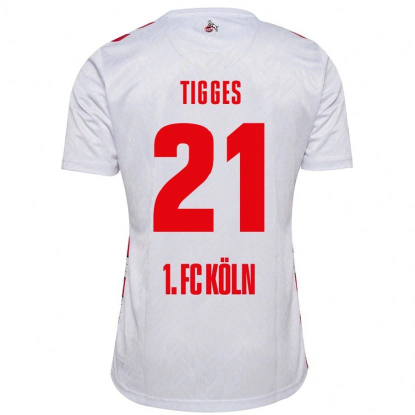 Danxen Kinderen Steffen Tigges #21 Wit Rood Thuisshirt Thuistenue 2024/25 T-Shirt