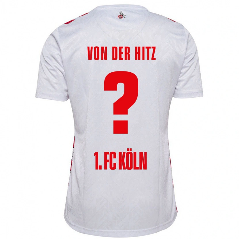 Danxen Kinderen Justin Von Der Hitz #0 Wit Rood Thuisshirt Thuistenue 2024/25 T-Shirt