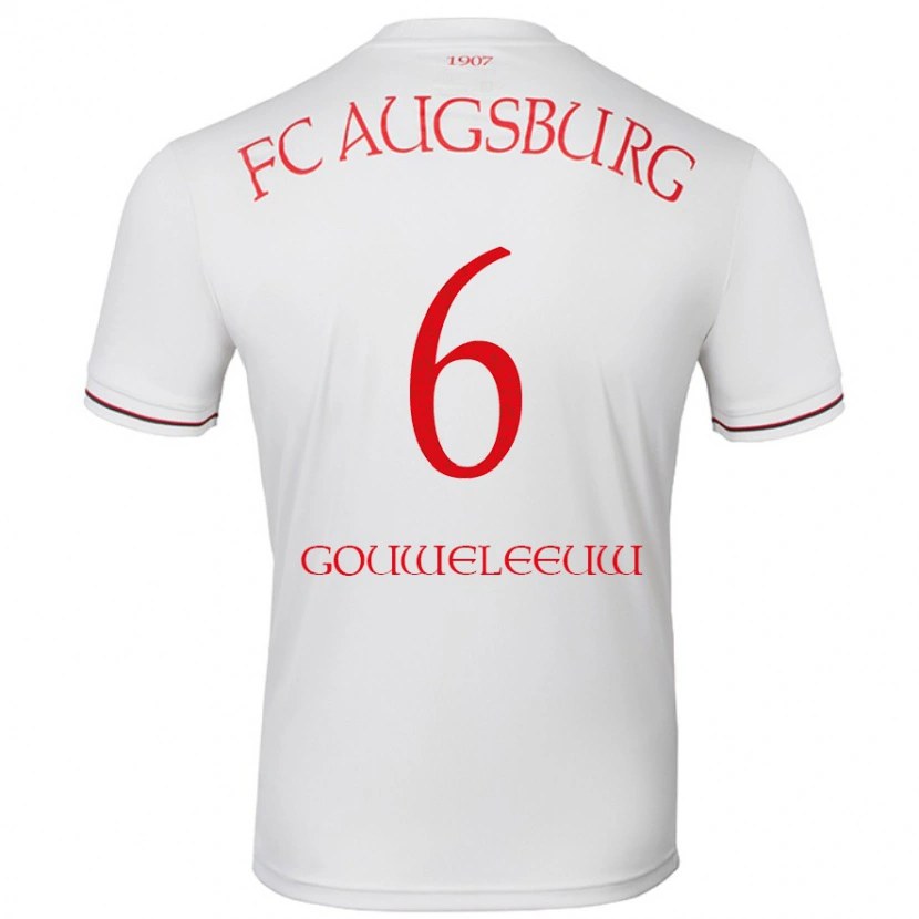 Danxen Kinderen Jeffrey Gouweleeuw #6 Wit Thuisshirt Thuistenue 2024/25 T-Shirt