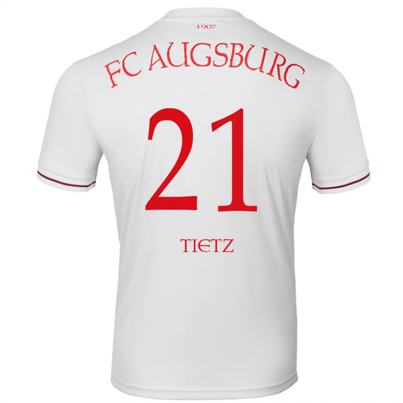 Danxen Kinderen Phillip Tietz #21 Wit Thuisshirt Thuistenue 2024/25 T-Shirt