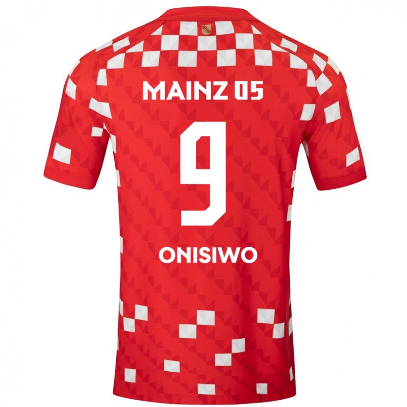 Danxen Kinderen Karim Onisiwo #9 Wit Rood Thuisshirt Thuistenue 2024/25 T-Shirt