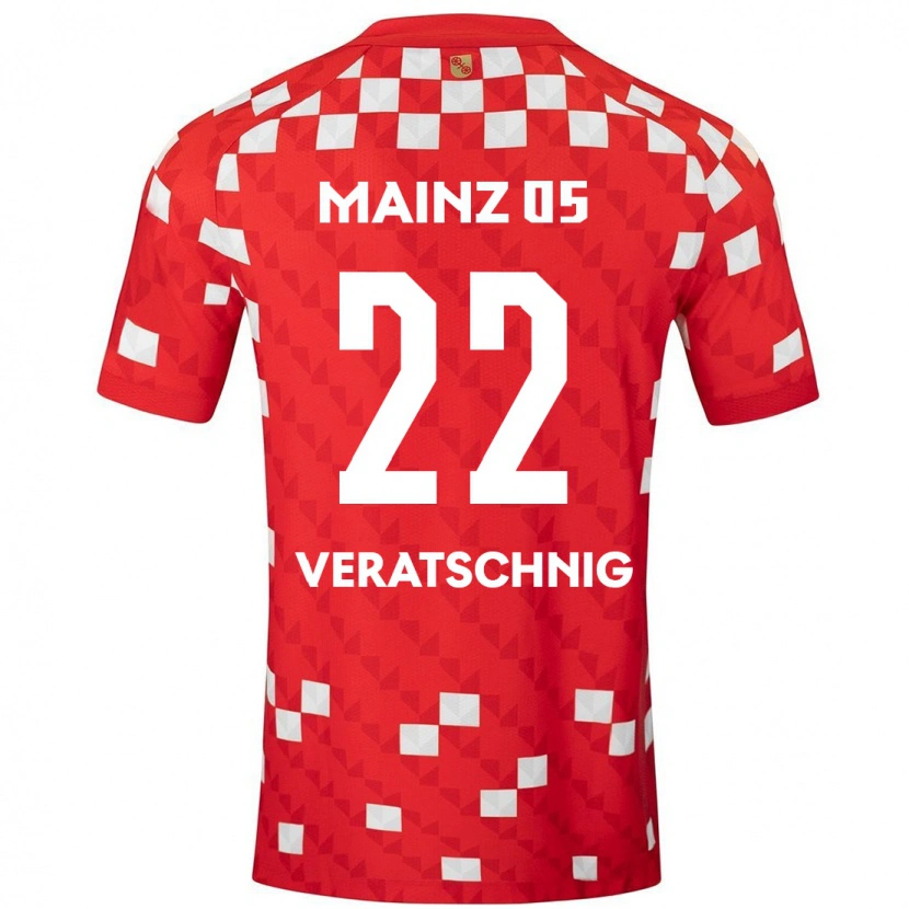 Danxen Kinderen Nikolas Veratschnig #22 Wit Rood Thuisshirt Thuistenue 2024/25 T-Shirt